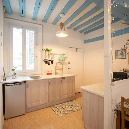 Apartment Blue With A Fireplace *